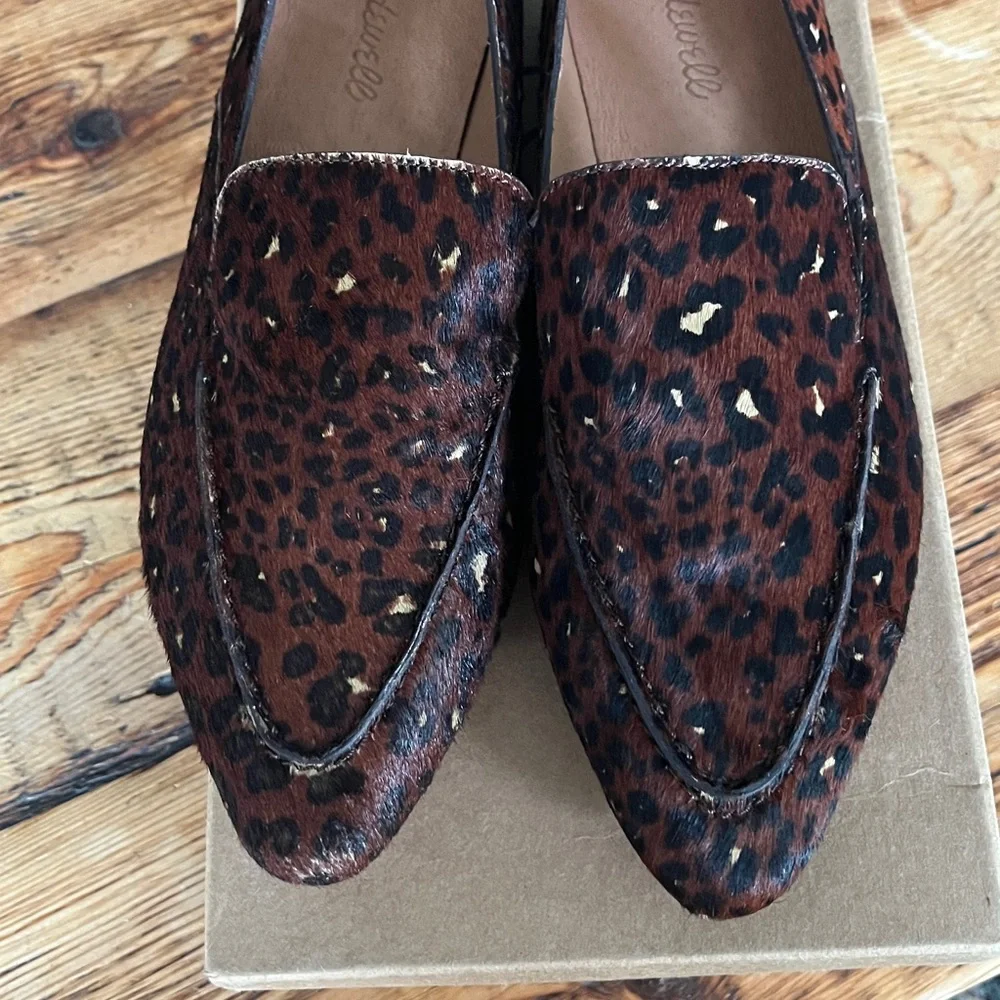 Never Worn Madewell Leopard Print Women's Loafers - Picture 2 of 4
